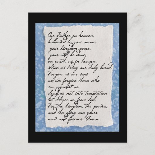 De Ons Heer Gebed Ansichtkaart Briefkaart (Voorkant)