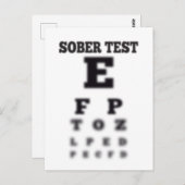 De onscherpe Drinke Gematigde Test van het Oog Briefkaart (Voorkant / Achterkant)