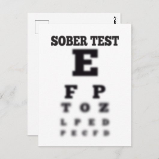 De onscherpe Drinke Gematigde Test van het Oog Briefkaart (Voorkant / Achterkant)