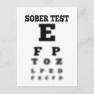 De onscherpe Drinke Gematigde Test van het Oog Briefkaart