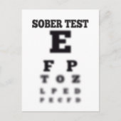 De onscherpe Drinke Gematigde Test van het Oog Briefkaart (Voorkant)