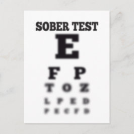 De onscherpe Drinke Gematigde Test van het Oog Briefkaart