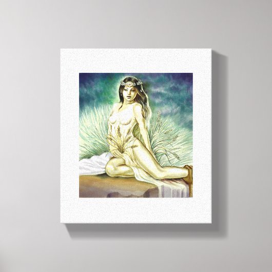 De onschuldige Kore en de hand van Hades Canvas Afdruk (Voorkant)