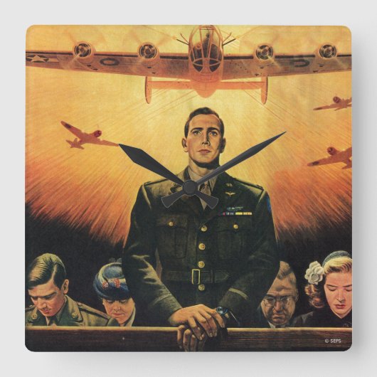 De onsterfelijke Harpy Vierkante Klok (Voorkant)