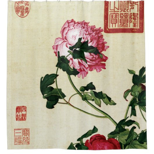 De onsterfelijke Peony Fine Art Douchegordijn (Voorkant)