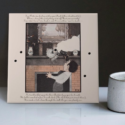 De onstopbare Vintage van de koker Tegeltje