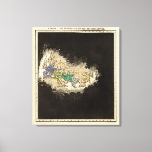 De ontbinding van het Western Rijk 476 AD Canvas Afdruk (Voorkant)