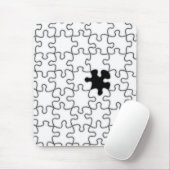 De ontbrekende Sjabloon van het Punt van het Puzze Muismat (Met muis)