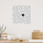 De ontbrekende Sjabloon van het Punt van het Puzze Poster (Keuken)