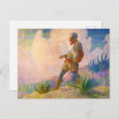 De ontdekker door Newell Convers Wyeth Feestdagenkaart (Voorkant / Achterkant)