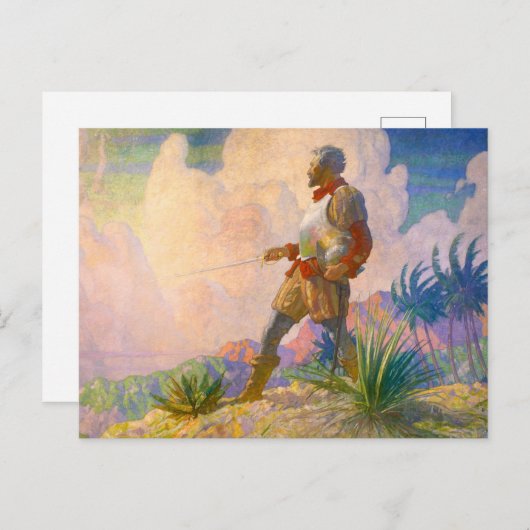 De ontdekker door Newell Convers Wyeth Feestdagenkaart (Voorkant / Achterkant)