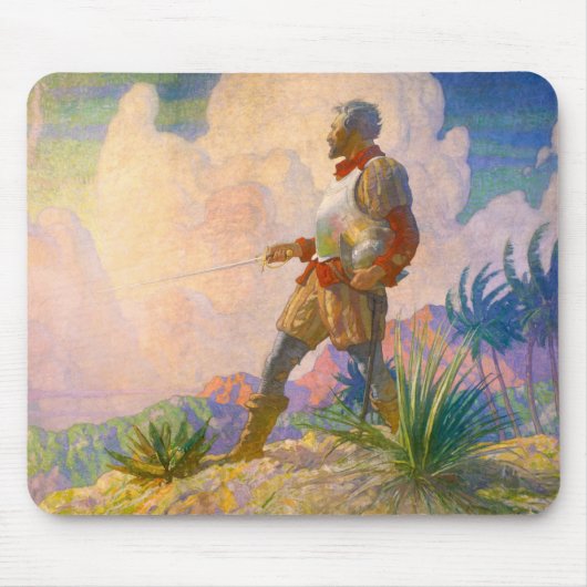 De ontdekker door Newell Convers Wyeth Muismat (Voorkant)