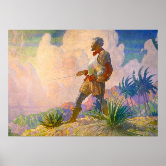 De ontdekker door Newell Convers Wyeth Poster (Voorkant)