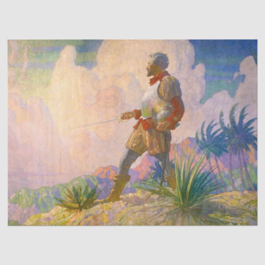 De ontdekker door Newell Convers Wyeth Tissuepapier (Voorkant)