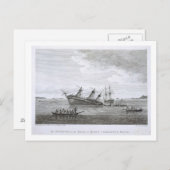 De ontdekking op de Rocks in koningin Charlotte's Briefkaart (Voorkant / Achterkant)