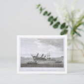 De ontdekking op de Rocks in koningin Charlotte's Briefkaart (Staand voorkant)