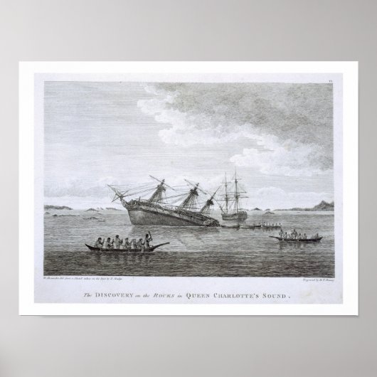 De ontdekking op de Rocks in koningin Charlotte's Poster (Voorkant)