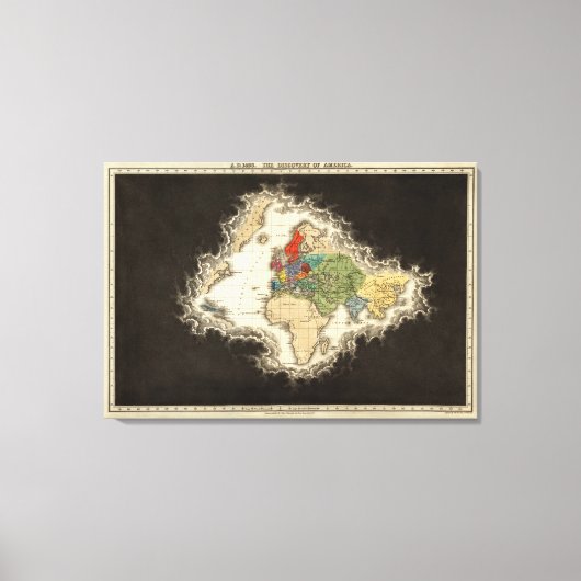 De ontdekking van America 1498 AD Canvas Afdruk (Voorkant)
