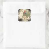 De ontdekking van America 1498 AD Vierkante Sticker (Tas)
