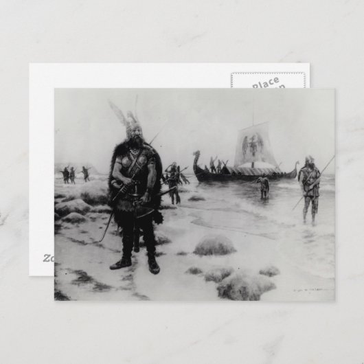 De ontdekking van Amerika door Leif Eriksson Briefkaart (Voorkant / Achterkant)