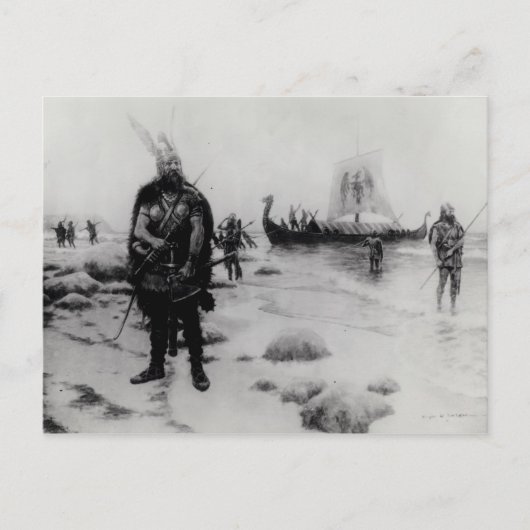 De ontdekking van Amerika door Leif Eriksson Briefkaart (Voorkant)