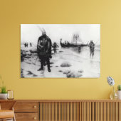 De ontdekking van Amerika door Leif Eriksson Canvas Afdruk (Insitu (Woonkamer))