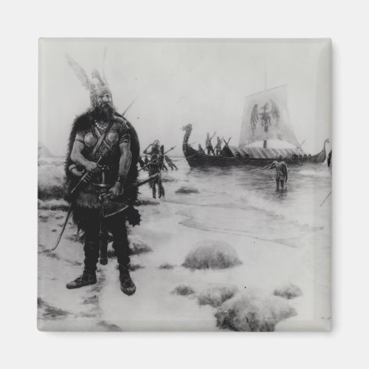 De ontdekking van Amerika door Leif Eriksson Magneet (Voorkant)