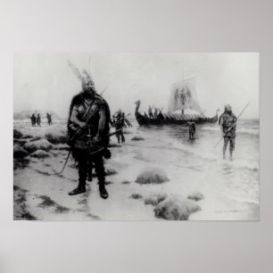 De ontdekking van Amerika door Leif Eriksson Poster