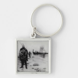 De ontdekking van Amerika door Leif Eriksson Sleutelhanger