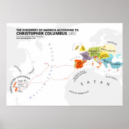 De ontdekking van Amerika volgens Columbus Poster