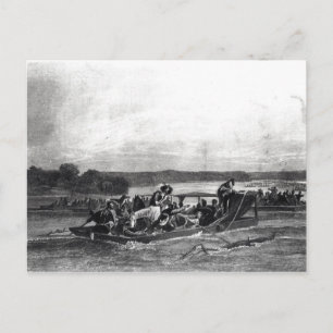 De ontdekking van de Mississippi door de Soto Briefkaart