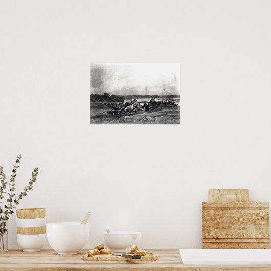 De ontdekking van de Mississippi door de Soto Poster (Keuken)