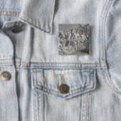 De ontdekking van het ware kruis vierkante button 5,1 cm (In situ)