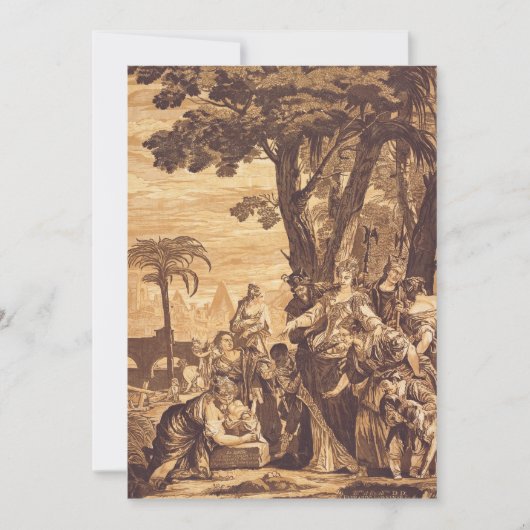De ontdekking van Mozes uit het boek Exodus Bedankkaart (Voorkant)
