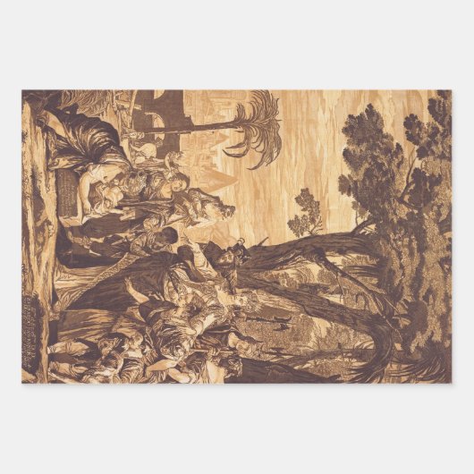 De ontdekking van Mozes uit het boek Exodus Inpakpapier Vel (Voorkant)