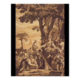 De ontdekking van Mozes uit het boek Exodus Perfect Poster