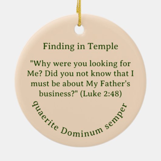 De ontdekking van onze Heer Keramisch Ornament (Achterkant)