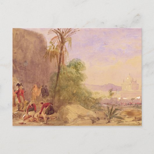 De ontdekking van Tipu's lichaam bij de waterpas b Briefkaart (Voorkant)