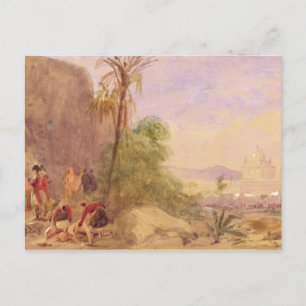 De ontdekking van Tipu's lichaam bij de waterpas b Briefkaart