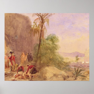 De ontdekking van Tipu's lichaam bij de waterpas b Poster