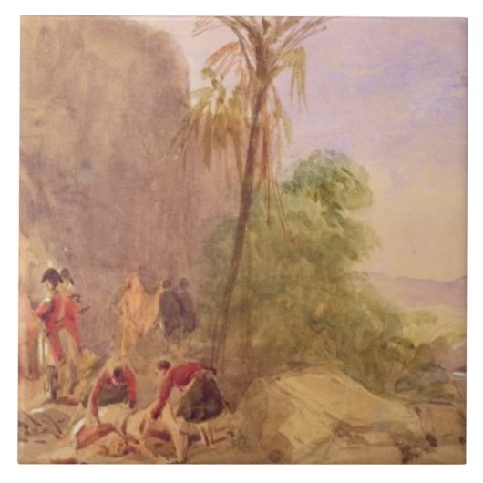 De ontdekking van Tipu's lichaam bij de waterpas b Tegeltje (Voorkant)