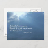 De onthullingen 22:7 en ik denk dat ik snel... briefkaart (Voorkant / Achterkant)