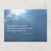 De onthullingen 22:7 en ik denk dat ik snel... briefkaart (Voorkant)