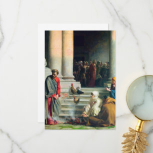 De ontkenning van Peter door Carl Bloch Bedankkaart
