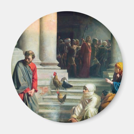 De ontkenning van Peter door Carl Bloch Magneet (Voorkant)