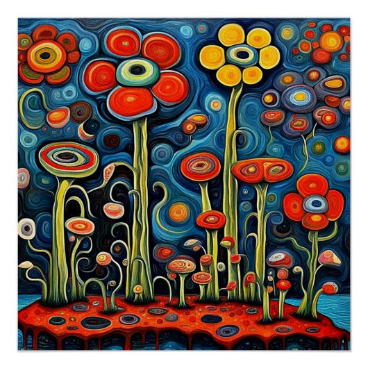 De ontkiemende bloemen perfect poster (Voorkant)