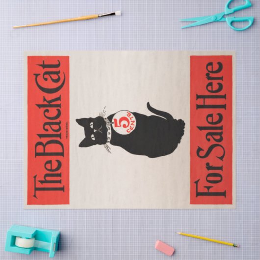 De ontkoppeling van de zwarte kat tissuepapier (Craft)