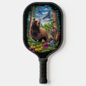 De Ontmoeting beer jacht humoristisch Pickleball Paddle (Voorkant)