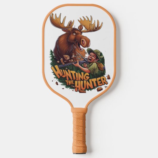 De Ontmoeting eland jacht humoristisch Pickleball Paddle (Voorkant)
