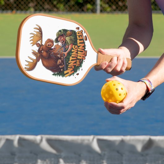 De Ontmoeting eland jacht humoristisch Pickleball Paddle (Insitu)